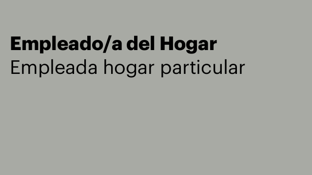 Empleado/a del Hogar