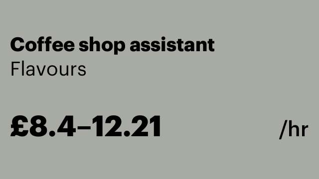 Coffee shop assistant