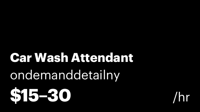 Car Wash Attendant