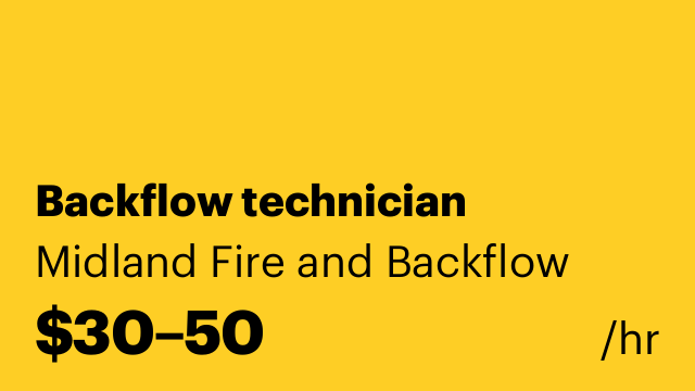 Backflow technician