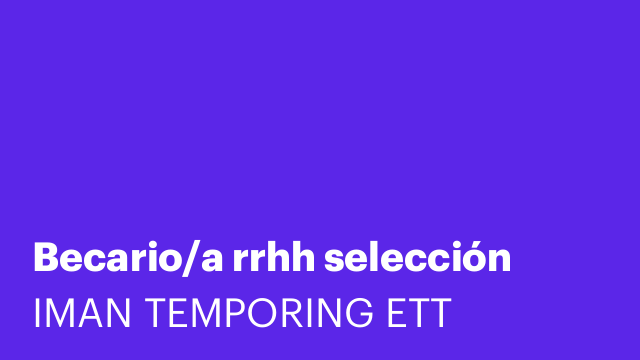 Becario/a rrhh selección