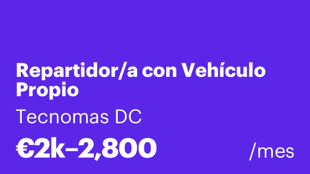 Repartidor/a con Vehículo Propio