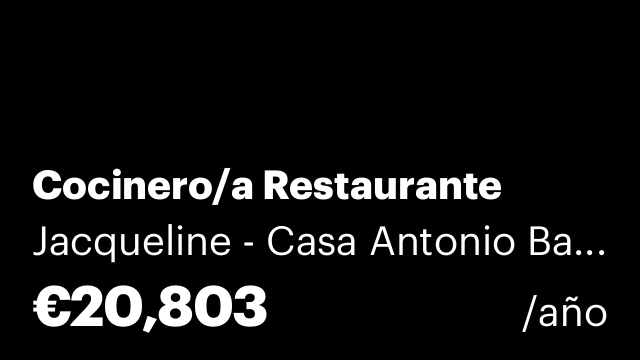 Cocinero/a Restaurante