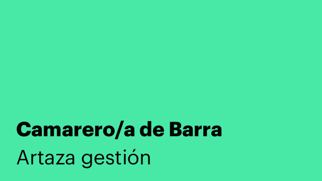 Camarero/a de Barra
