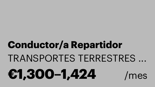 Conductor/a Repartidor