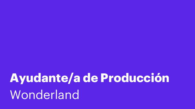 Ayudante/a de Producción