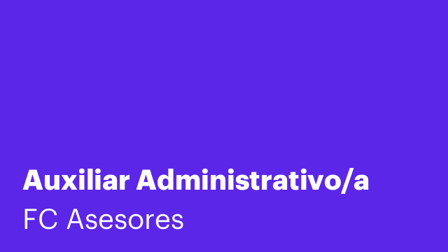 Auxiliar Administrativo/a