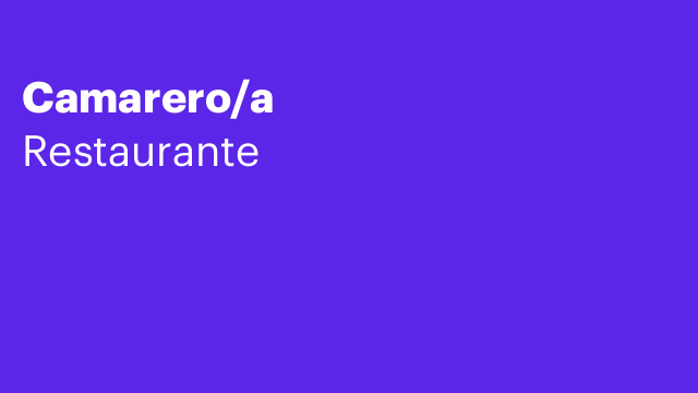 Camarero/a