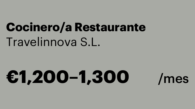 Cocinero/a Restaurante
