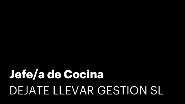 Jefe/a de Cocina