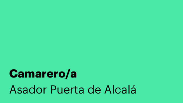 Camarero/a