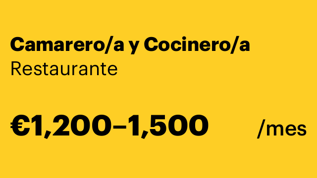 Camarero/a y Cocinero/a