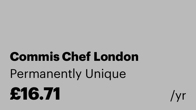 Commis Chef London