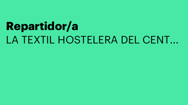 Repartidor/a