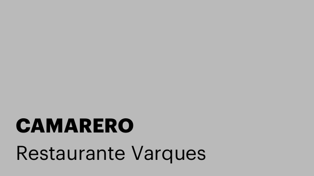 CAMARERO