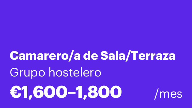 Camarero/a de Sala/Terraza