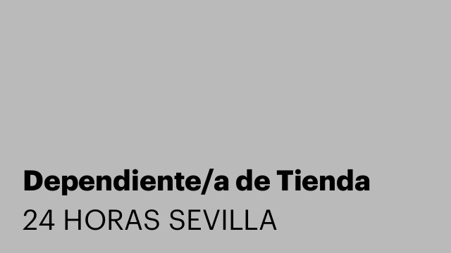 Dependiente/a de Tienda