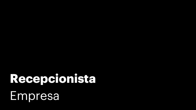 Recepcionista