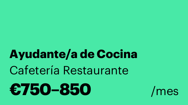 Ayudante/a de Cocina