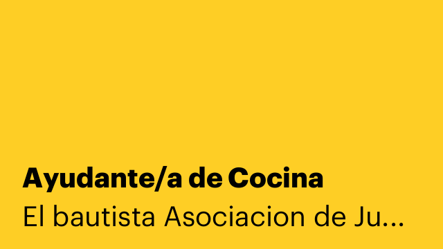 Ayudante/a de Cocina