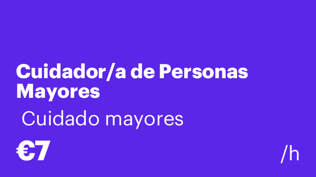 Cuidador/a de Personas Mayores