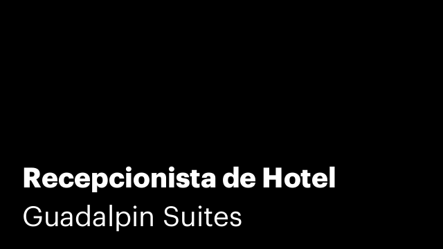 Recepcionista de Hotel