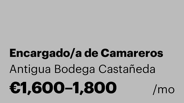 Encargado/a de Camareros