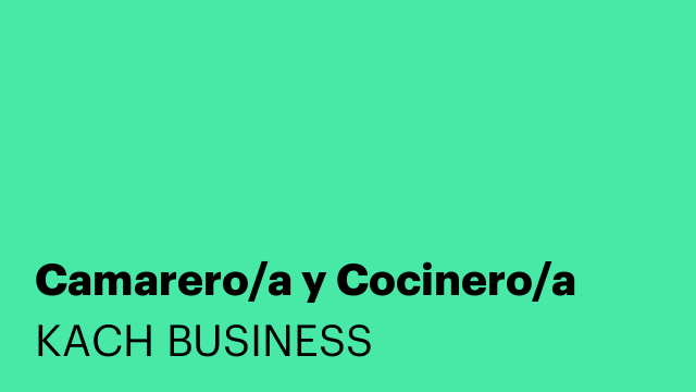 Camarero/a y Cocinero/a