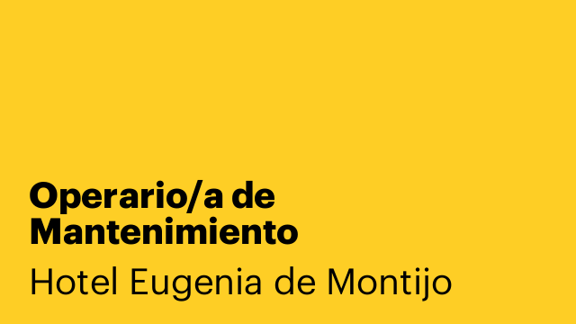 Operario/a de Mantenimiento