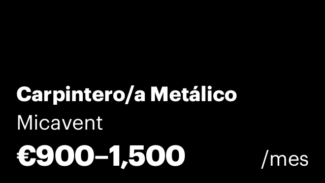 Carpintero/a Metálico