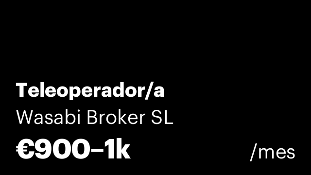Teleoperador/a