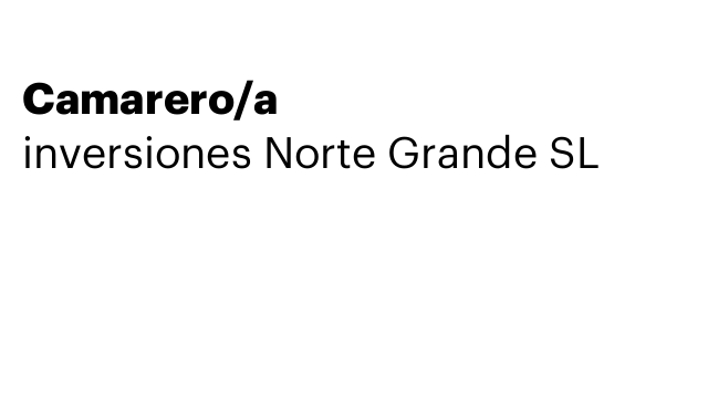 Camarero/a