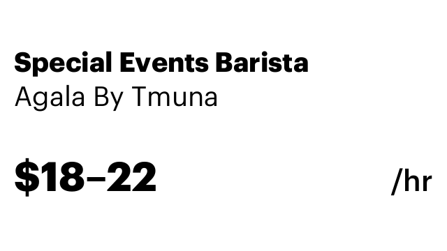 Special Events Barista
