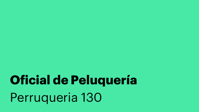 Oficial de Peluquería
