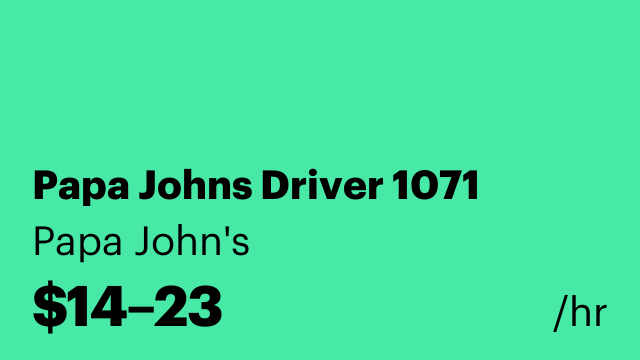 Papa Johns Driver 1071