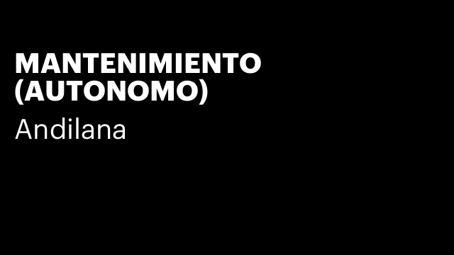 MANTENIMIENTO (AUTONOMO)