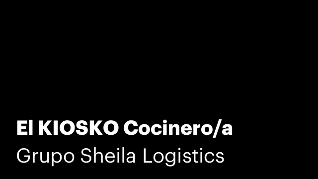 El KIOSKO Cocinero/a