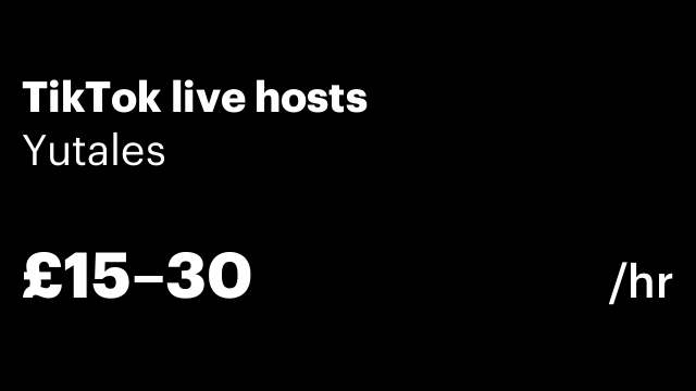 TikTok live hosts