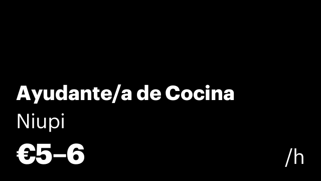 Ayudante/a de Cocina