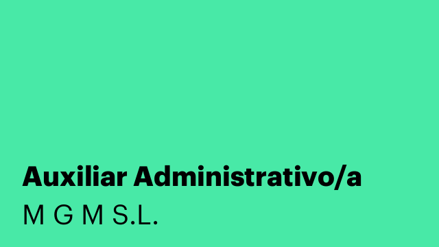 Auxiliar Administrativo/a