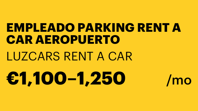 EMPLEADO PARKING RENT A CAR AEROPUERTO