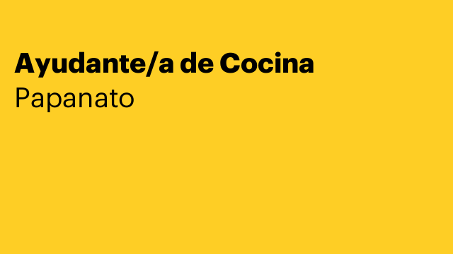 Ayudante/a de Cocina