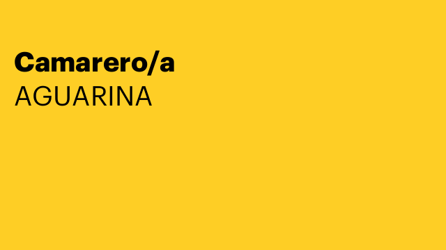 Camarero/a