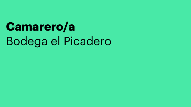 Camarero/a