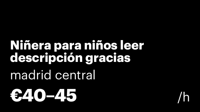 Niñera para niños leer descripción gracias