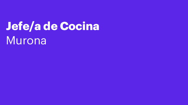 Jefe/a de Cocina