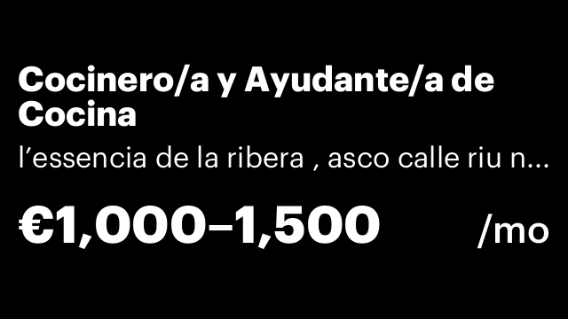 Cocinero/a y Ayudante/a de Cocina