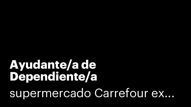 Ayudante/a de Dependiente/a