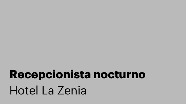 Recepcionista nocturno