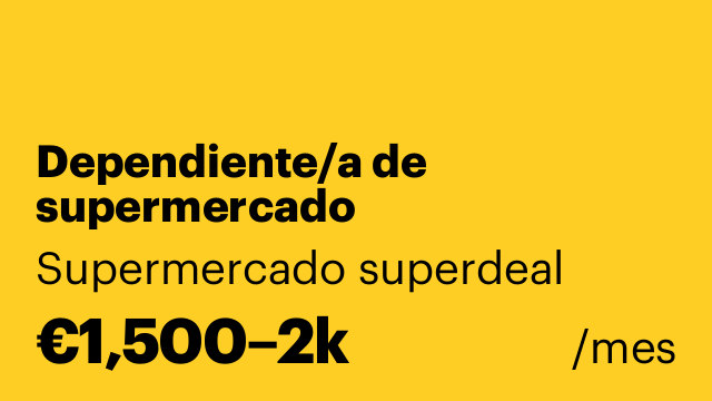 Dependiente/a de supermercado